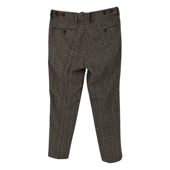 Jeff Banks London Wool Blend Houndstooth Check Pants Size 34 Old Money Womens - Picture 3 of 11